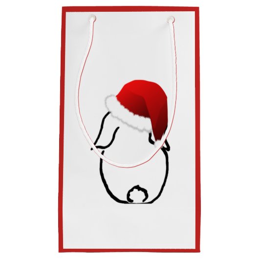 Santa Bunny Small Gift Bag Klein Cadeauzakje (Voorkant)