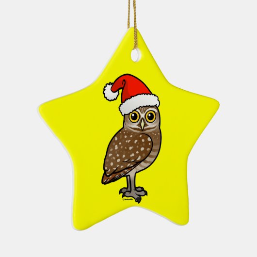 Santa Burrowing Owl Keramisch Ornament (Rechts)