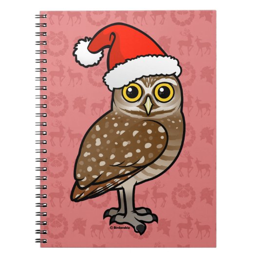 Santa Burrowing Owl Notitieboek (Voorkant)