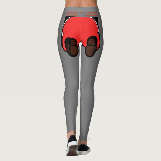 Santa Butt Leggings Grey (Achterkant)