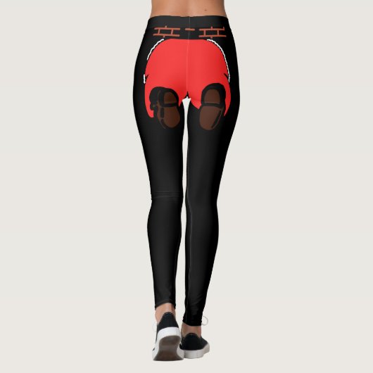Santa Butt Leggings Zwart (Achterkant)
