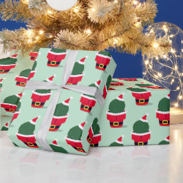 Santa Cactus Holiday Kerstmis Cadeaupapier