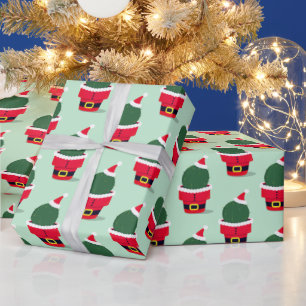 Santa Cactus Holiday Kerstmis Cadeaupapier