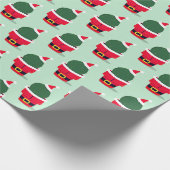 Santa Cactus Holiday Kerstmis Cadeaupapier (Hoek)