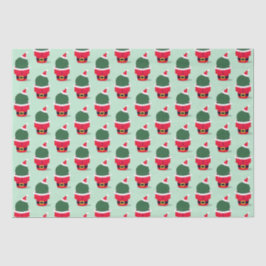 Santa Cactus Holiday Kerstmis Tissuepapier