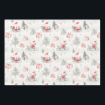 Santa Cadeaus Christmas Inpakpapier Vel<br><div class="desc">Sinterklaas in zijn slee brengt cadeaus naar alle kinderen.</div>