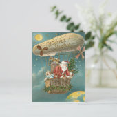 Santa Cadeaus Gifts kerstboomballon Feestdagenkaart (Staand voorkant)