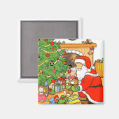 Santa cadeaus Magnet (Voorkant / Achterkant)