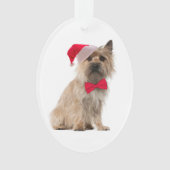 Santa Cairn Terrier Ornament (voorkant)