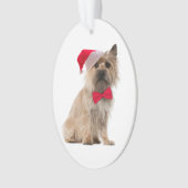 Santa Cairn Terrier Ornament (voorkant)