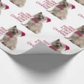 Santa Cairn Terrier Wrapping Paper Cadeaupapier (Hoek)