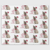 Santa Cairn Terrier Wrapping Paper Cadeaupapier (Vlak)