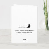 Santa Calling you - Seasons greetings 3 Feestdagen Kaart (Achterkant)