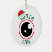 Santa Cam Cute Modern Festive Kerstmis Keramisch Ornament (Rechts)