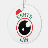 Santa Cam Cute Modern Festive Kerstmis Keramisch Ornament (Links)