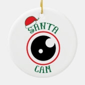 Santa Cam Cute Modern Festive Kerstmis Keramisch Ornament (Achterkant)