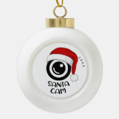 Santa Cam Ornament - gepersonaliseerd keramisch ca (Voorkant)