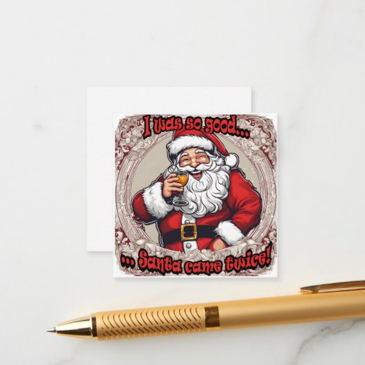 Santa Came Twice! Informatiekaartje (Voorkant / Achterkant in situ)
