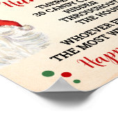 Santa Candy Cane Hunt Kerstspel Teken Poster (Hoek)