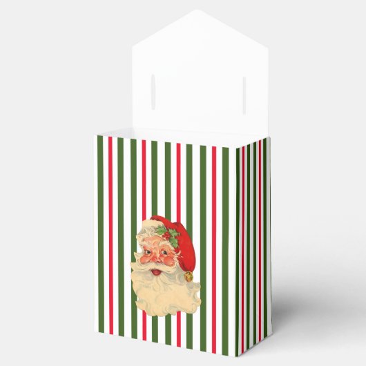  Santa & Candy Cane Stripes Favor Box Bedankdoosjes (Geopend)