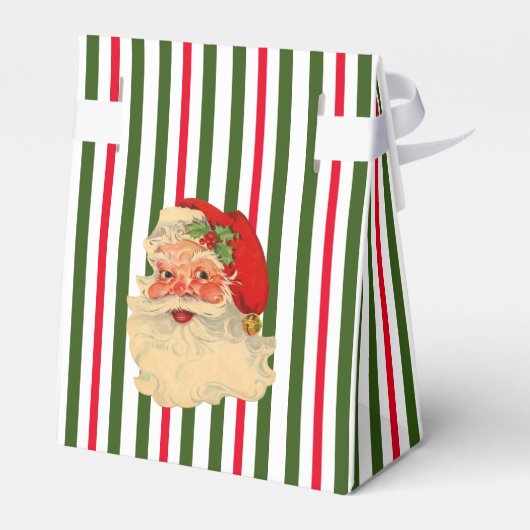  Santa & Candy Cane Stripes Favor Box Bedankdoosjes