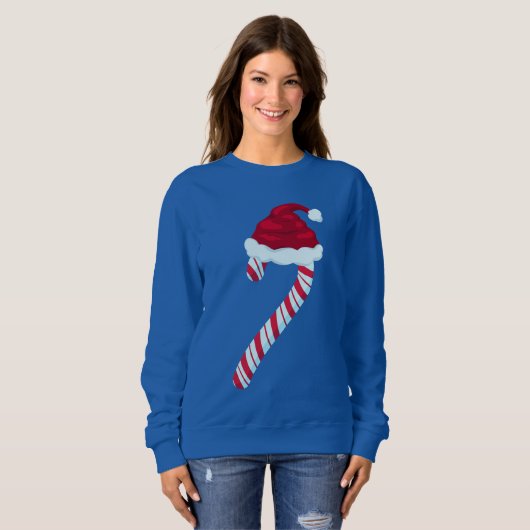 Santa Candy Cane Sweatshirt (Voorkant volledig)