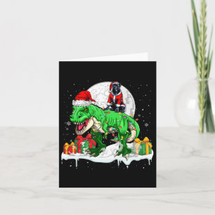 Santa Cane Corso Riding T-rex Kerstman Eigenaar Ki Kaart