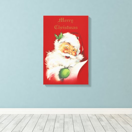 Santa  Canvas Print (Insitu (Houten vloer))