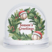 Santa Cap Baseball Customizable  Sneeuwbol (Voorkant)
