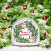 Santa Cap Baseball Customizable Sneeuwbol (Kerstmis)