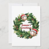 Santa Cap-honkbal Feestdagenkaart (Voorkant)