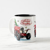 Santa car Mug Tweekleurige Koffiemok (Voorkant links)