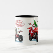 Santa car Mug Tweekleurige Koffiemok (Center)