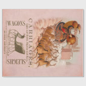  Santa Carriages Ephemera-ontkoppeling Cadeaupapier (Vlak)
