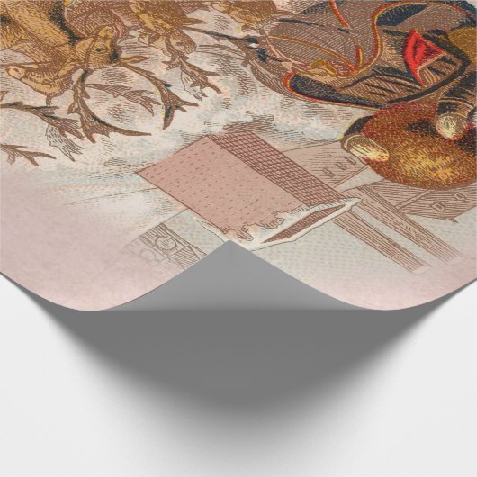  Santa Carriages Ephemera-ontkoppeling Cadeaupapier (Hoek)