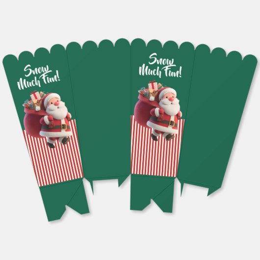 Santa Carrying Gift Sack Bedankdoosjes (Ongevouwen)