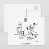 Santa Cartoon 6193 Feestdagenkaart (Voorkant / Achterkant)