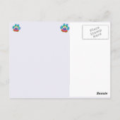 Santa Cartoon Boston Terrier Briefkaart (Achterkant)