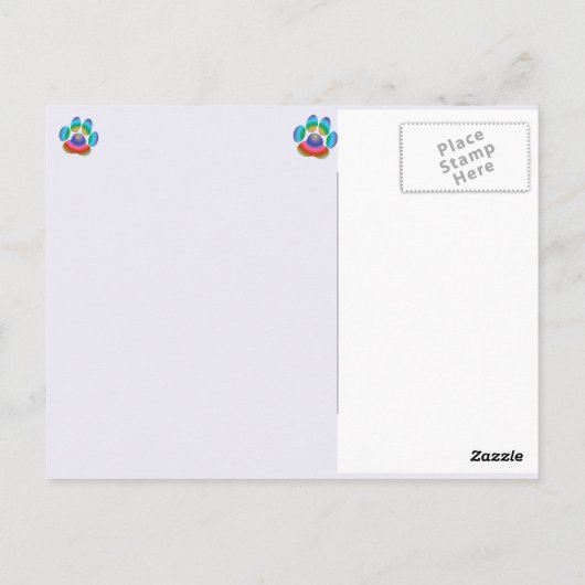 Santa Cartoon Boston Terrier Briefkaart (Achterkant)