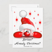 Santa Cartoon Cute Peking Character © BluedarkArt Feestdagenkaart (Voorkant / Achterkant)