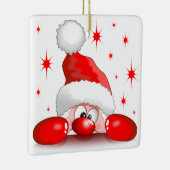 Santa Cartoon Cute Peking Character © BluedarkArt Keramisch Ornament (Rechts)