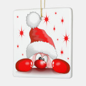 Santa Cartoon Cute Peking Character © BluedarkArt Keramisch Ornament (Links)