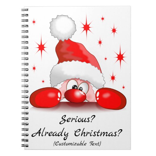 Santa Cartoon Cute Peking Character © BluedarkArt Notitieboek (Voorkant)