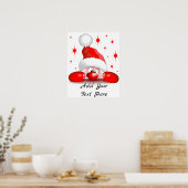 Santa Cartoon Cute Peking Character © BluedarkArt Poster (Keuken)