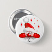 Santa Cartoon Cute Peking Character © BluedarkArt Ronde Button 5,7 Cm (Voorkant /achterkant)