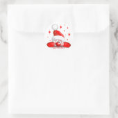 Santa Cartoon Cute Peking Character © BluedarkArt Ronde Sticker (Tas)
