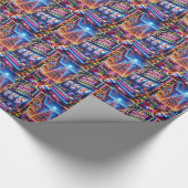 Santa Casino Slot Machine Kerstmis Cadeaupapier (Hoek)