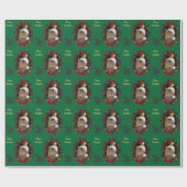 Santa Cat (aanpasbaar) Cadeaupapier (Vlak)