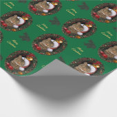 Santa Cat (aanpasbaar) Cadeaupapier (Hoek)
