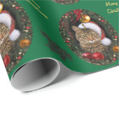 Santa Cat (aanpasbaar) Cadeaupapier (Rol Hoek)